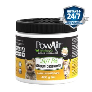 Gel Destructor de Olores 24/7 para mascotas de Powair